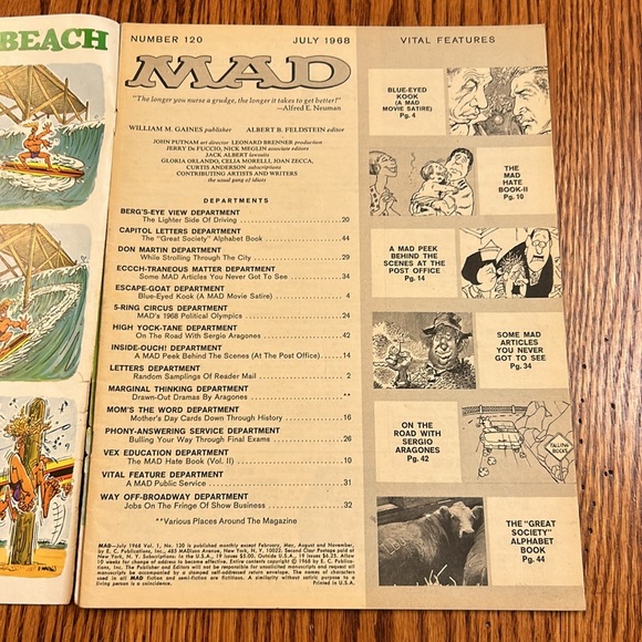 July ‘68 MAD Magazine #120 Alfred E Neuman Parody - Picture 5 of 14